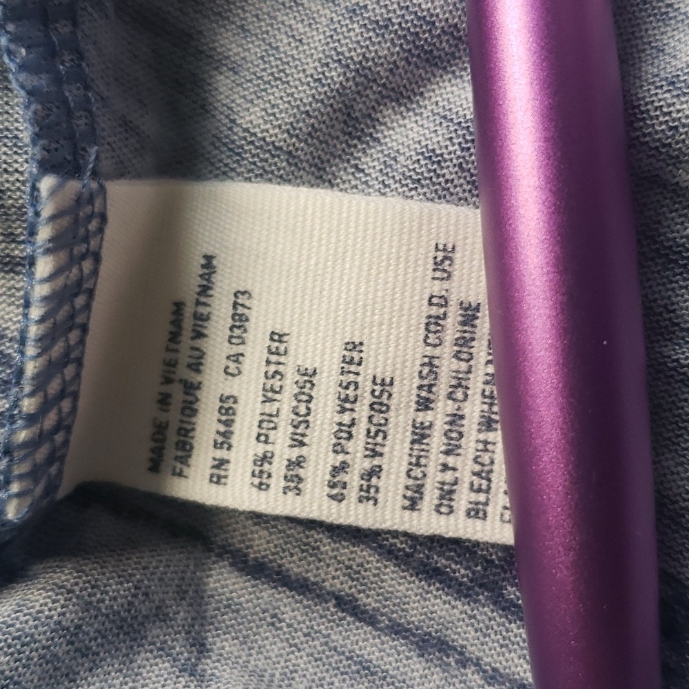 CT541 AEO NWT Blue Ladies Short Sleeve Striped T-shirt XS - Picture 5 of 5